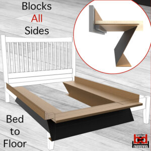 Under Bed Blocker Completely Covers Space Underneath the Bed